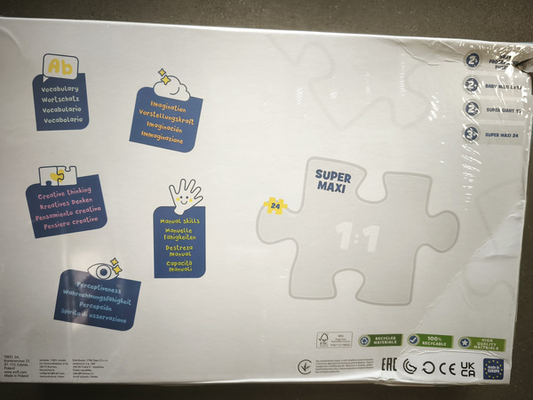 OUTLET Dwustronne Puzzle 24 elementy Super Maxi Radosny Dzień Peppy 3w1 USZKODZONE OPAKOWANIE