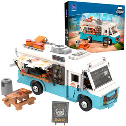 Klocki konstrukcyjne Pantasy Pojazd Retro Food Truck 2196 elementów