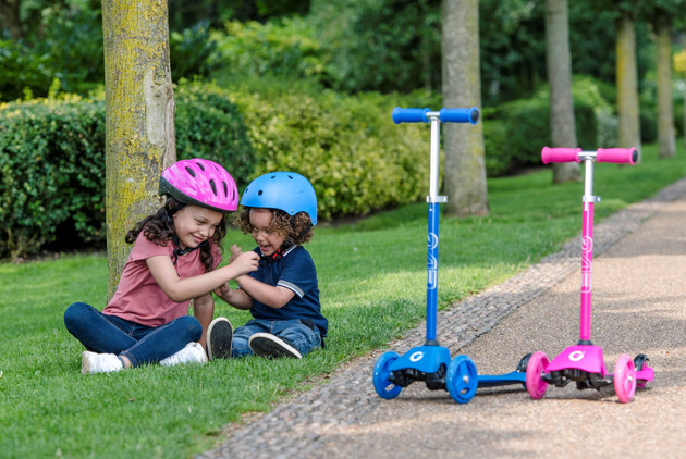 Evo Regulowana Trójkołowa Hulajnoga dla Dzieci 2w1 Jeździk Cruiser z Siedziskiem Różowy