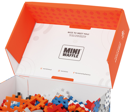 Klocki konstrukcyjne Mini Waffle zestaw Konstruktor 300 elementów Marioinex