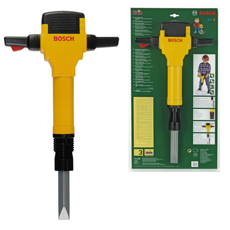 Zestaw Bosch zabawkowy młot pneumatyczny + żółty kask