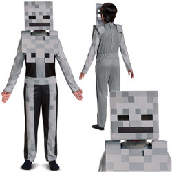 Minecraft strój karnawałowy dla chłopca Skeleton Biały Szkielet kostium przebranie 134-146 cm (10-12 lat)