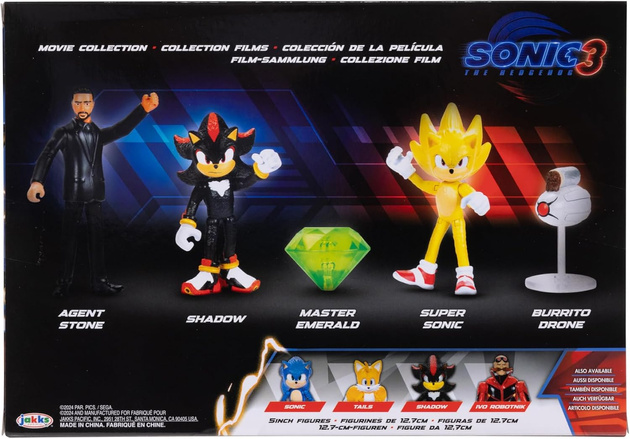 Zestaw figurek Sonic 3 The Hedgehog 5 elementów Movie Collection 3+