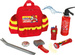 Zestaw strażacki Henry'ego z wyposażeniem Plecak i kask czerwony Hełm ochronny MSA z opuszczaną szybką