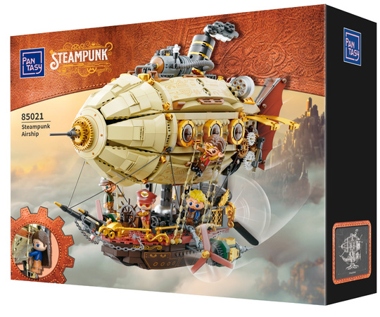 Klocki konstrukcyjne Pantasy Sterowiec Steampunk Airship 2858 elementów