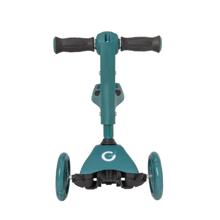 Evo Regulowana Trójkołowa Hulajnoga dla Dzieci 2w1 Jeździk Cruiser z Siedziskiem Ciemnozielony