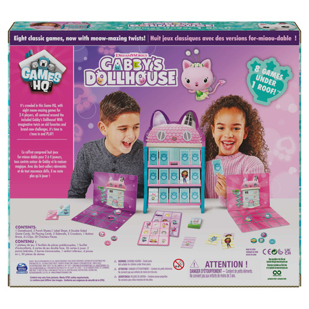 Koci Domek Gabi gra Tańcząca Wieża + zestaw gier 8w1 kółko krzyżyk memory bingo warcaby kolorowy wyścig