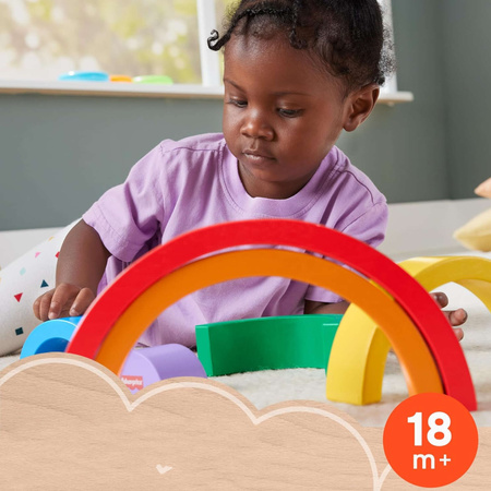 Fisher Price Drewniana układanka tęcza 6 elementów