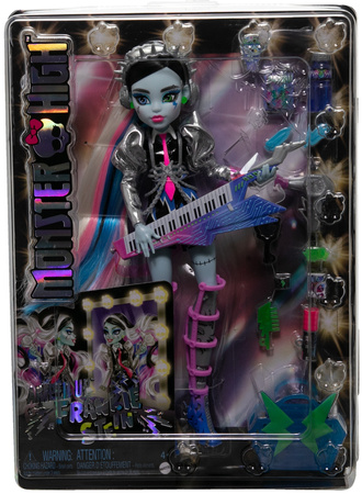 Monster High Zestaw Elektryzujący styl Amped Up Frankie Stein Lalka 29 cm + akcesoria rockowe
