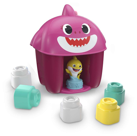 Clemmy soft Baby Shark wiaderko różowe i klocki