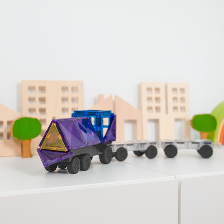 CONNETIX Rainbow Transport Pack Kreatywne klocki magnetyczne 50 elementów