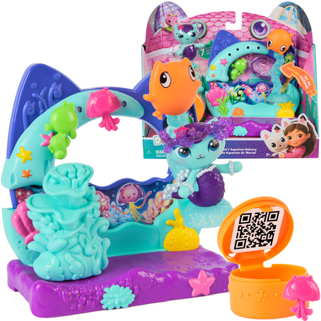 Koci Domek Gabi Film Zestaw Balkon z Aquarium Figurka Syrenkotka + Akcesoria Gabby's Dollhouse the Movie