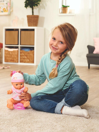 Zestaw Lalka bobas funkcyjny noworodek siusiający New Born Baby 30 cm