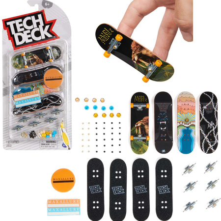 Fingerboard Zestaw Deskorolki 4pak Do Złożenia Maxallure Jahn Perez + akcesoria Tech Deck