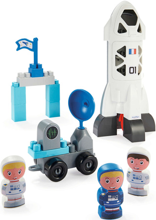 Ecoiffier Abrick Klocki Bazy kosmiczne z rakietą: figurki + pojazdy