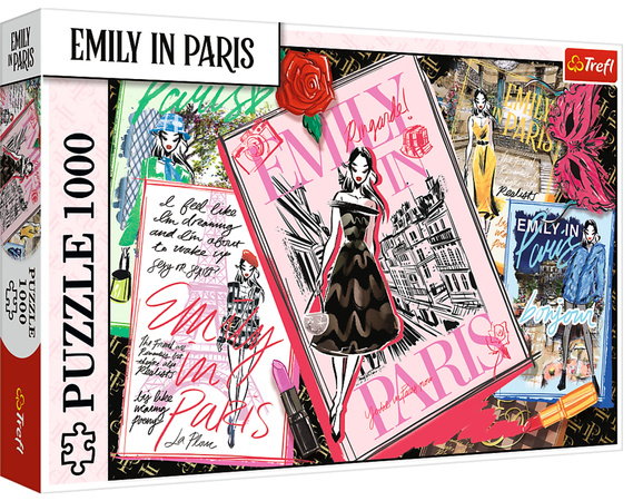 Trefl Puzzle 1000 elementów Emily w Paryżu: Magazyn Mody