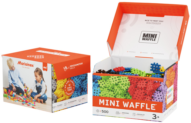 Klocki konstrukcyjne Mini Waffle zestaw 500 elementów Marioinex