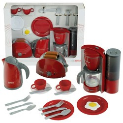 Duży zestaw śniadaniowy Bosch toster czajnik dla dzieci Klein 9564