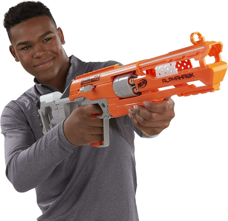 OUTLET NERF N-Strike Elite wyrzutnia Alphahawk 10 strzałek USZKODZONE OPAKOWANIE