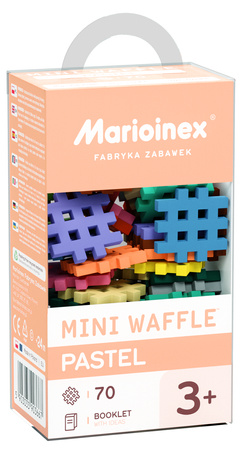 Klocki konstrukcyjne Mini Waffle 70 elementów w pastelowych kolorach Marioinex