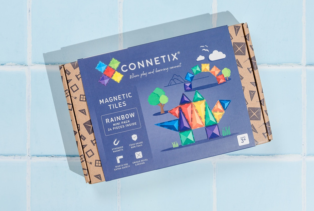 CONNETIX Rainbow Mini Pack Kreatywne klocki magnetyczne 24 elementy