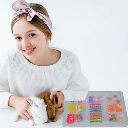 Zestaw Do Robienia Bransoletek Koralik Literki Kwiaty