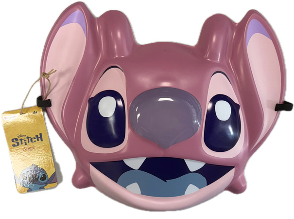 Disney Stitch maska Angel różowa z gumką