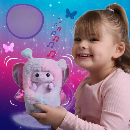 Curlimals Flutter Wonders Miś Bella kolorowy interaktywny pluszak maskotka 18 cm