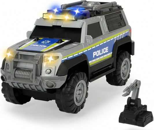 Dickie policja SUV ze światłem i dźwiękiem szary 30cm WADLIWY