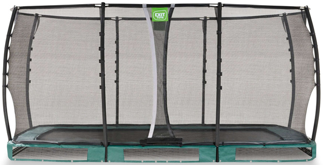 Trampolina ogrodowa z siatką zabezpieczającą do gruntu Allure Premium 244x427 cm zielona