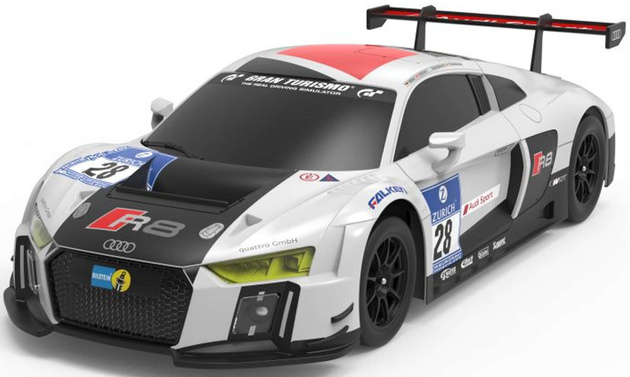 Zdalnie sterowane auto Audi R8 LMS RC biały pojazd sportowy 1:18 Rastar