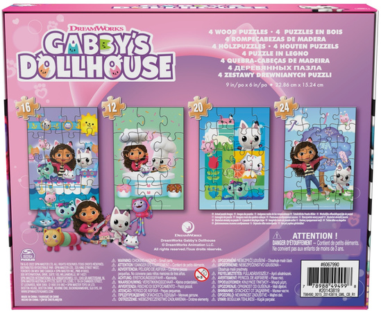 Koci Domek Gabi lalka Gabby 20 cm studio artystyczne i drewniane puzzle 4 układanki