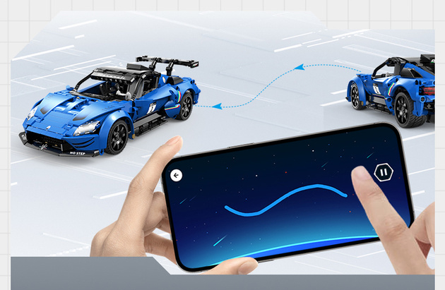 Klocki konstrukcyjne CaDA wyścigówka Samochód wyścigowy zdalnie sterowany Maserati GT2 Auto sportowe 549 elementów RC