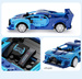 Klocki konstrukcyjne CaDA Zdalnie sterowany samochód Auto wyścigowe Wyścigówka Pojazd RC Blue Race Car Dual Mode 325 elementów