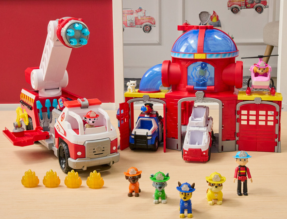 Psi Patrol Fire Rescue Pojazd z figurką Wóz Strażacki Marshalla z pociskami wodnymi