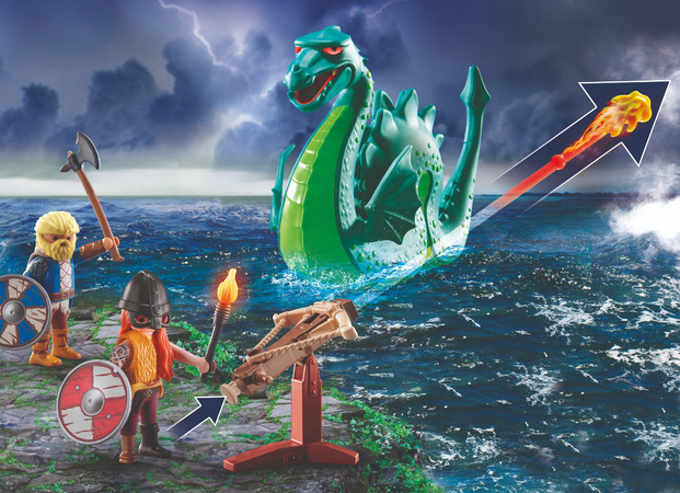 Playmobil Zestaw Wiking z morskim potworem 40 elementów