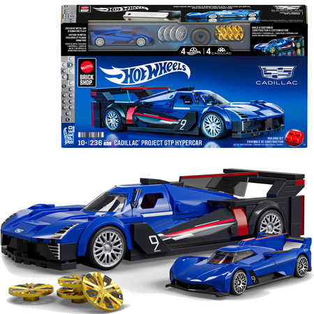 Hot Wheels Klocki Seria Speed Brick Shop Samochód Cadillac Project GTP Hypercar 236 elementów