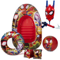 Zestaw do pływania Spidey i super-kumple ponton koło piłka rękawki i plecak-zbiornik z psikawką na wodę
