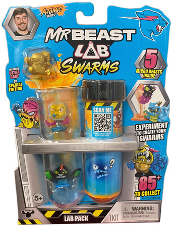 Zestaw 5 figurek niespodzianek Mr Beast Lab Swarms Atomic Series Lab Pack