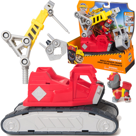 Psi Patrol Charger Dźwig Chwytak Pojazd Budowlany 22 Cm Rubble&crew + Figurka