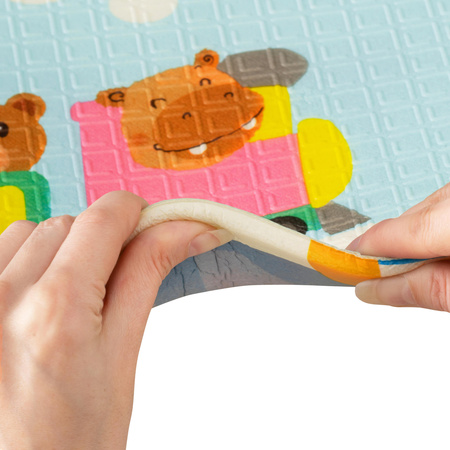 Humbi Dwustronna Składana Mata Piankowa Edukacyjna z pianki XPE 120x180 Miarka Ulice