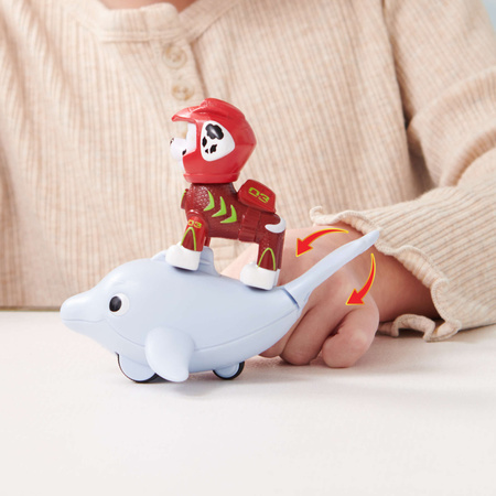 Psi Patrol Zestaw Aqua Pups figurka szczeniak Marshall i delfin z ruchomym ogonem