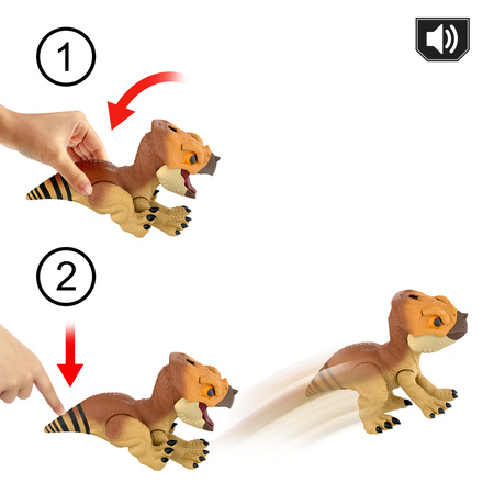 Figurka Dinozaur Jurassic World Rebirth Aquilops Dolores z dźwiękiem 19 cm