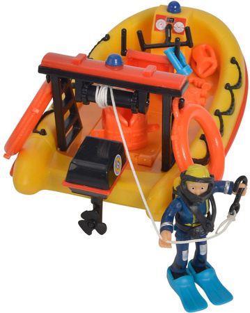 Zestaw Strażam Sam Samochód terenowy Hydrus i Motorówka Neptun + figurki