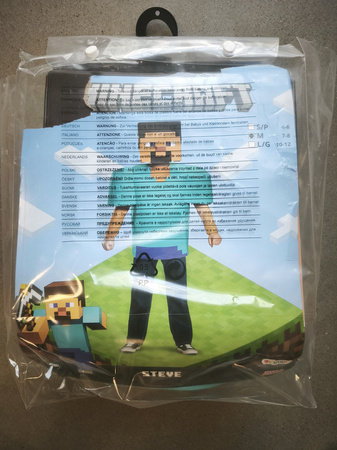 OUTLET Minecraft strój karnawałowy dla chłopca Steve kostium przebranie 125-135 cm (7-8 lat) WADLIWY