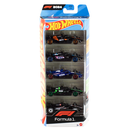Formula 1 Hot Wheels zestaw pięciopak 5 pojazdów bolidów Race Team 1:64