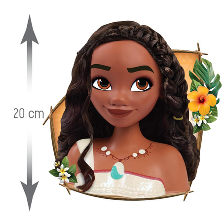 Lalka Głowa do czesania i stylizacji włosów Księżniczka Disney Vaiana 2 Moana +akcesoria
