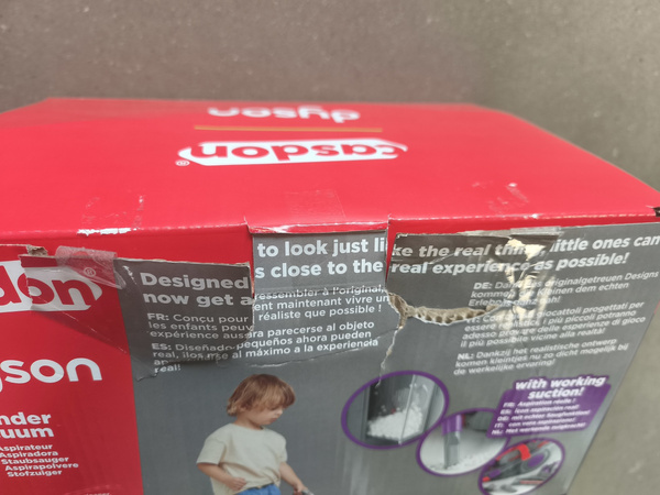 OUTLET Dyson Zabawkowy Odkurzacz do zabawy dla dzieci realistyczny USZKODZONE OPAKOWANIE