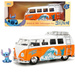 Stitch Disney zestaw figurka 4 cm + pojazd Volkswagen T1 1:24