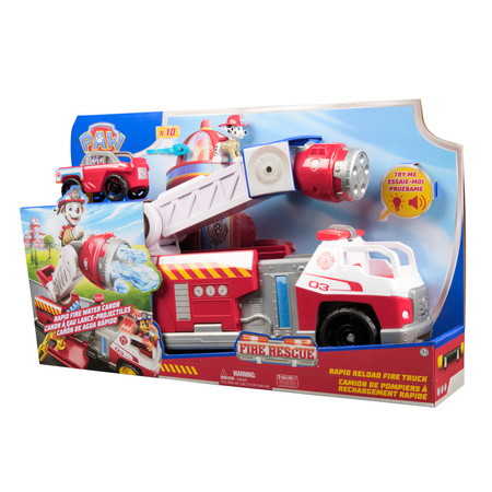 Psi Patrol Fire Rescue Wóz Strażacki 50 Cm efekty świetlne i dźwiękowe + figurka Marshall